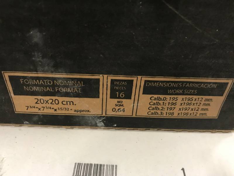lot 16 image: 7 34 x 7 34 Grey Tile 13 Box