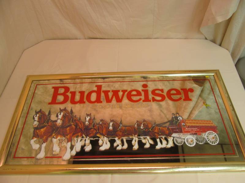 lot 4 image: Budweiser Beer Mirror