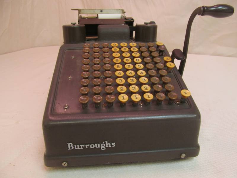 lot 30 image: Vintage Burrdughs adding machine