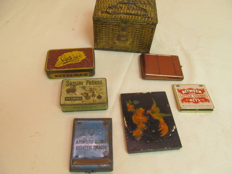 lot 34 image: vintage tobacco tins