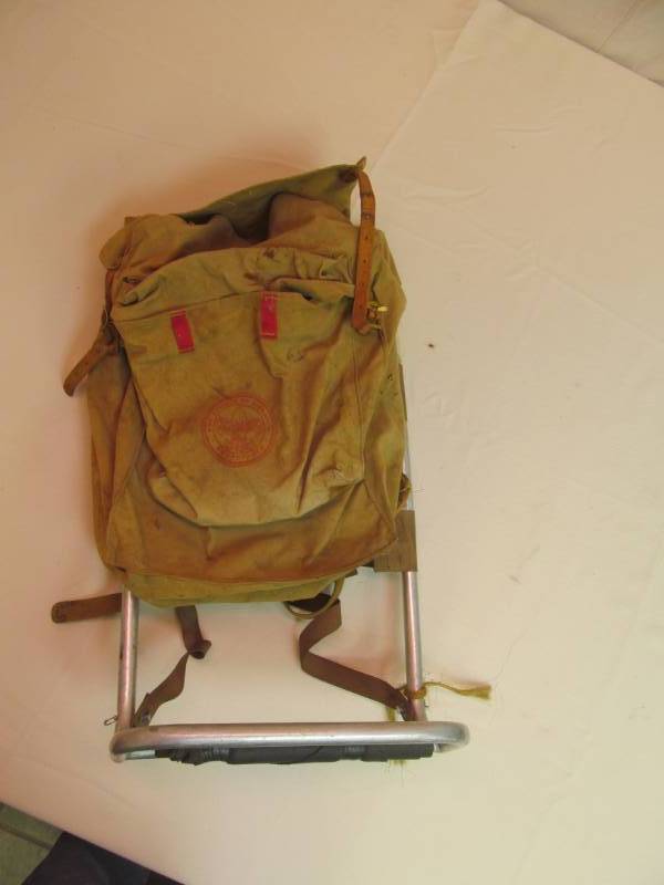 vintage boy scout canvas backpack