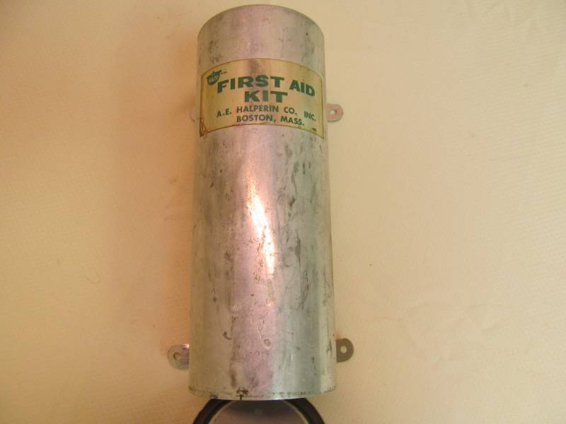 lot 84 image: Vintage First Aid Container