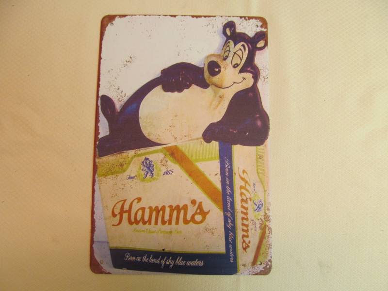 lot 114 image: Metal Sign- Hamms Beer
