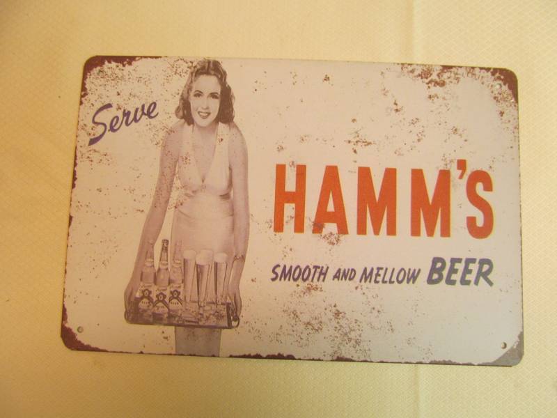 lot 116 image: Metal Sign- Hamms Beer