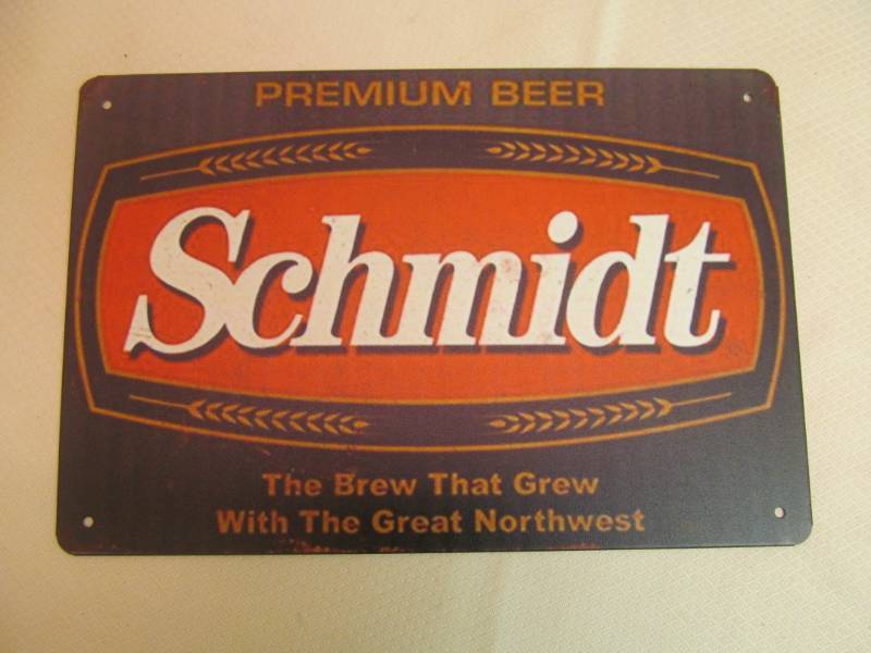 lot 117 image: Metal Sign- Schmiot Beer