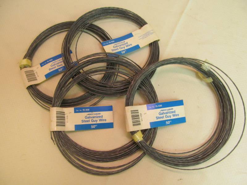 lot 206 image: 2 Rolls Galvenized Steel Guy Wore 50 Rolls