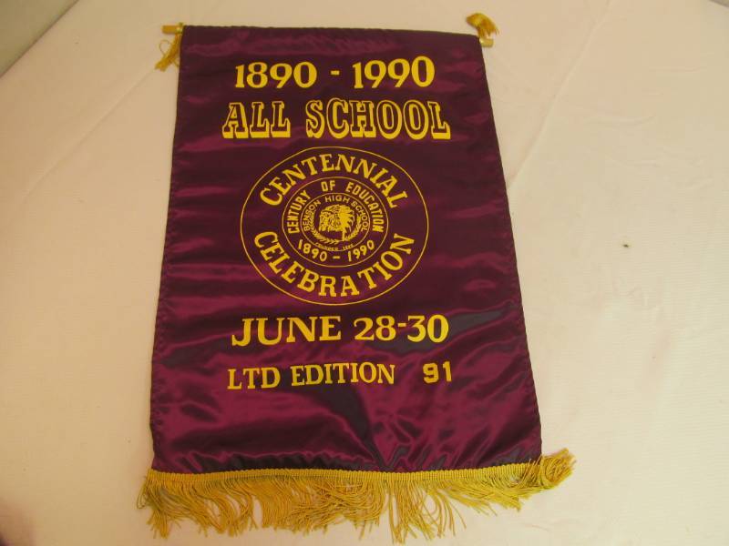 lot 212 image: Benson All Schools Centennial Banner- LTD Edition #89