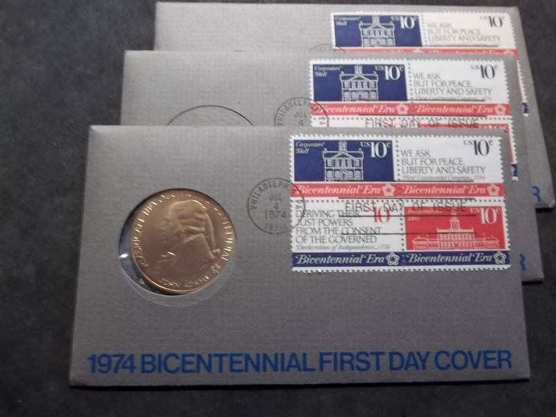 3-1974 Bicentennial First Day Cover Featuring John Adams