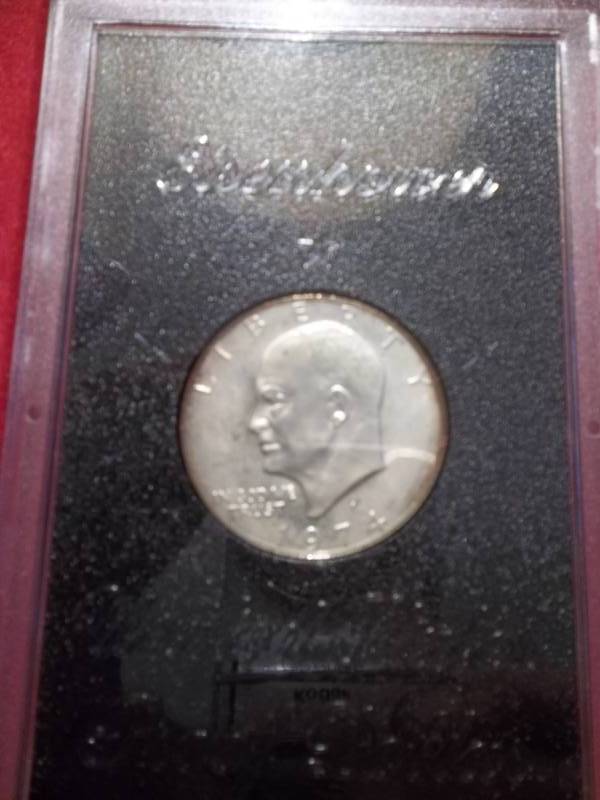 1974 Eisenhower Silver Proof Dollar With Case