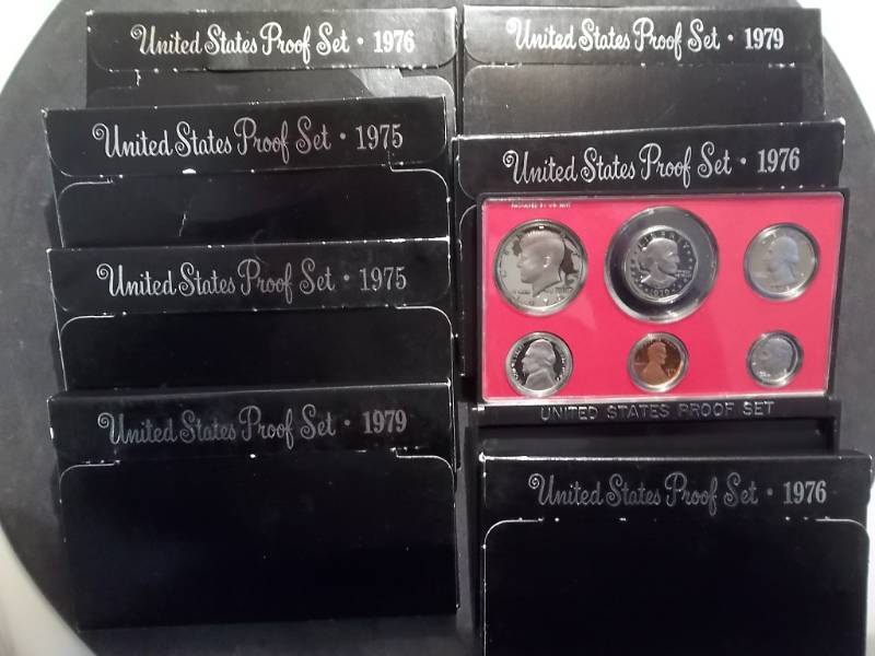 7-US Mint Proof Sets From 1975 To 1979