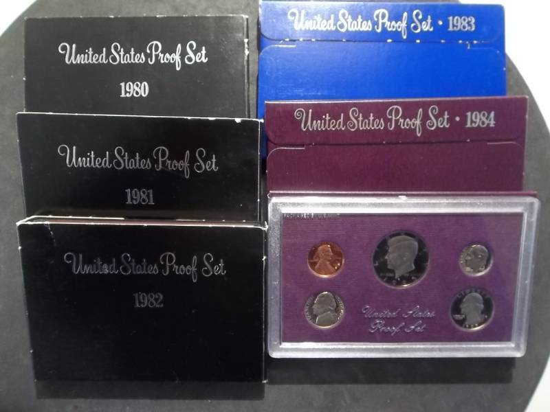 6-US Mint Proof Set From 1980 To 1985
