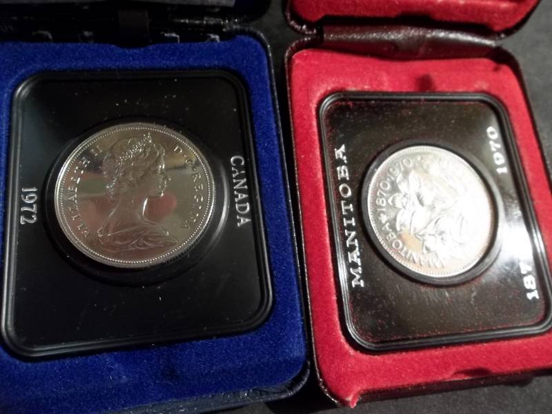 1970, 1972 Canadian Silver Dollars