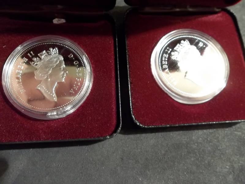 1992, 1993 Canadian Silver Dollars