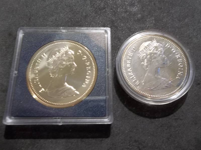 1986, 1980 Canadian Silver Dollar Proof