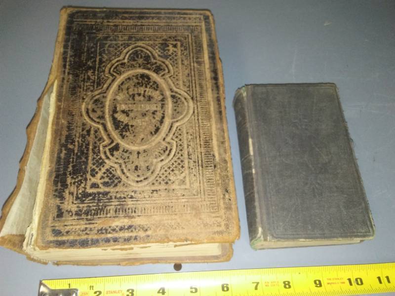lot 229 image: 1887 Norwegian Bible, 1867 English version of polyglot Bible,