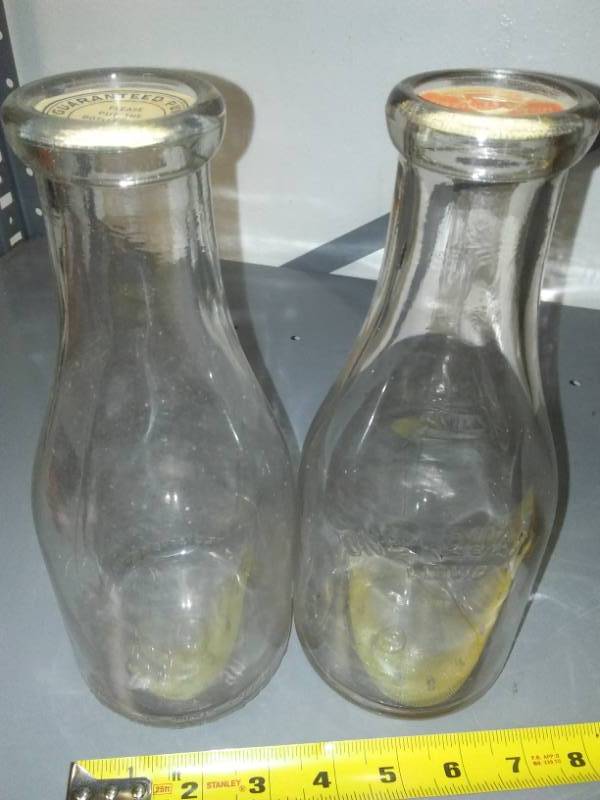 lot 246 image: 2 - 1 quart milk bottles.
