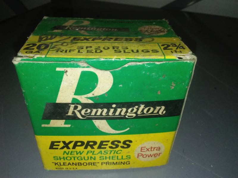 lot 368 image: Remington Express 20 gauge sp20 RS rifled slugs