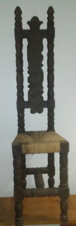 lot 445 image: High back ornate chair  cool