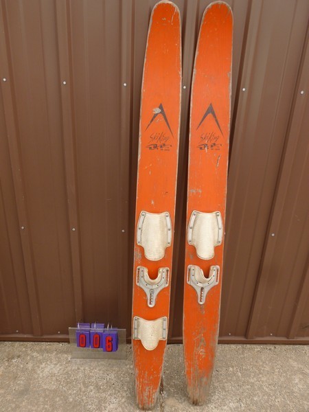 lot 6 image: SnS Auctions # 376 Vintage Water Skis