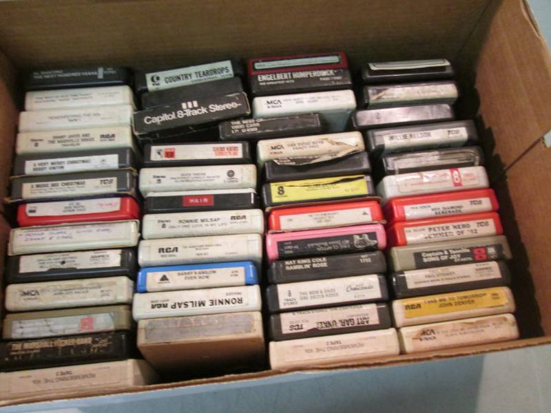 lot 51 image: Box of 8-Track Tapes  F-3...