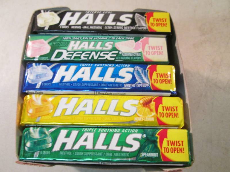 lot 56 image: 20 Packs of Assorted Flavor Halls B...