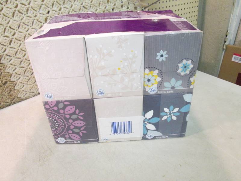 lot 103 image: Pack of 12 Cube Boxes of Puffs Faci...