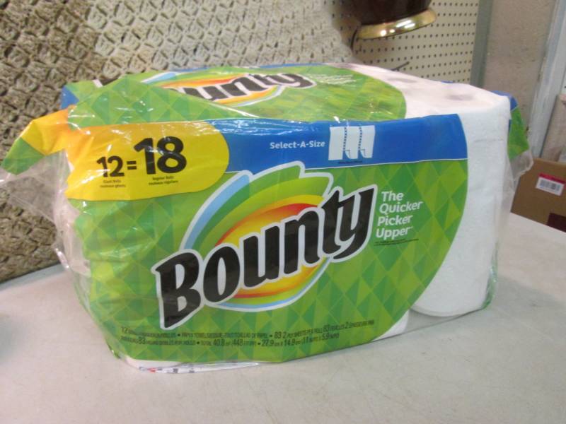 lot 117 image: Pack with 11 Rolls of Bounty Paper ...