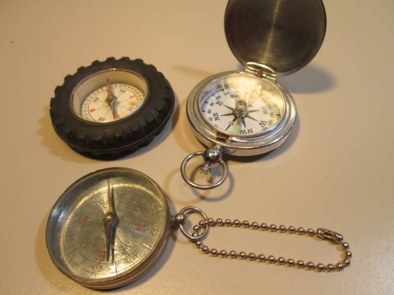 lot 130 image: Lot of 3 Compasses  RMDR...