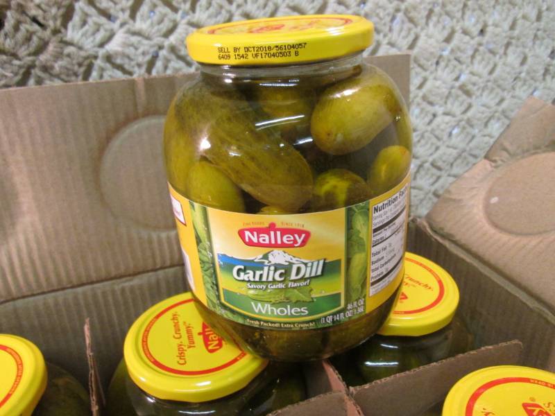 lot 159 image: Case of 6 Large Jars of Whole Garli...