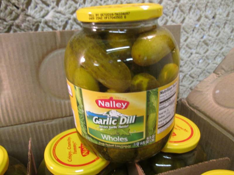 lot 161 image: Case of 6 Large Jars of Whole Garli...