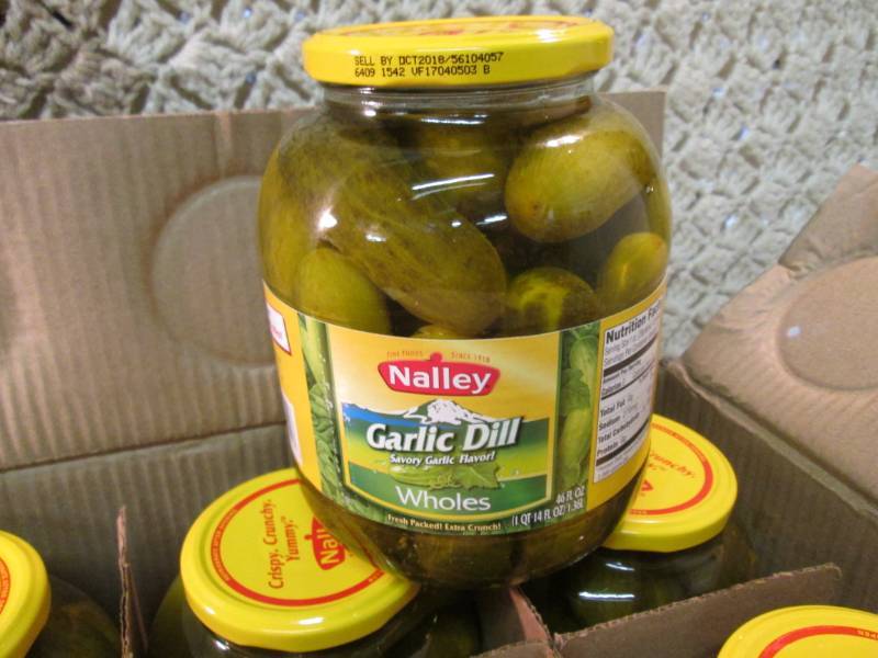 lot 163 image: Case of 6 Large Jars of Whole Garli...