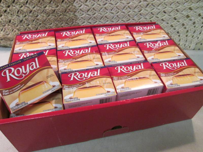 lot 186 image: Box of 48 Family Size Boxes of Roya...