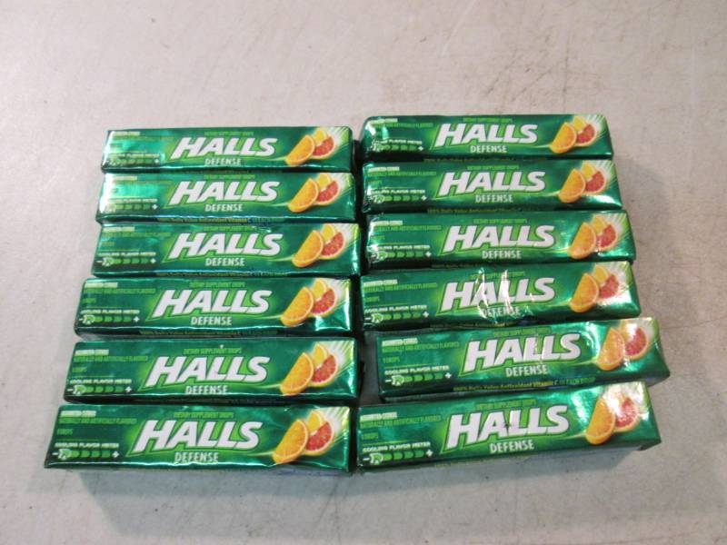 lot 227 image: 12 Packs of Halls Defense Best by D...