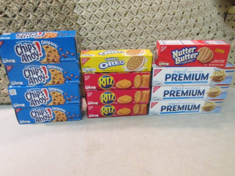 lot 229 image: 12 Assorted Boxes of Cookies and Cr...