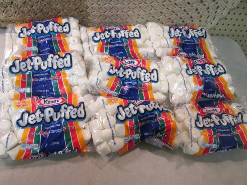 lot 239 image: 9 Bags of Kraft Jet-Puffed Marshmal...