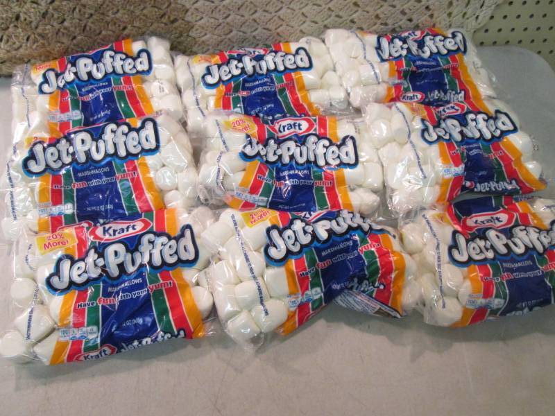 lot 240 image: 9 Bags of Kraft Jet-Puffed Marshmal...