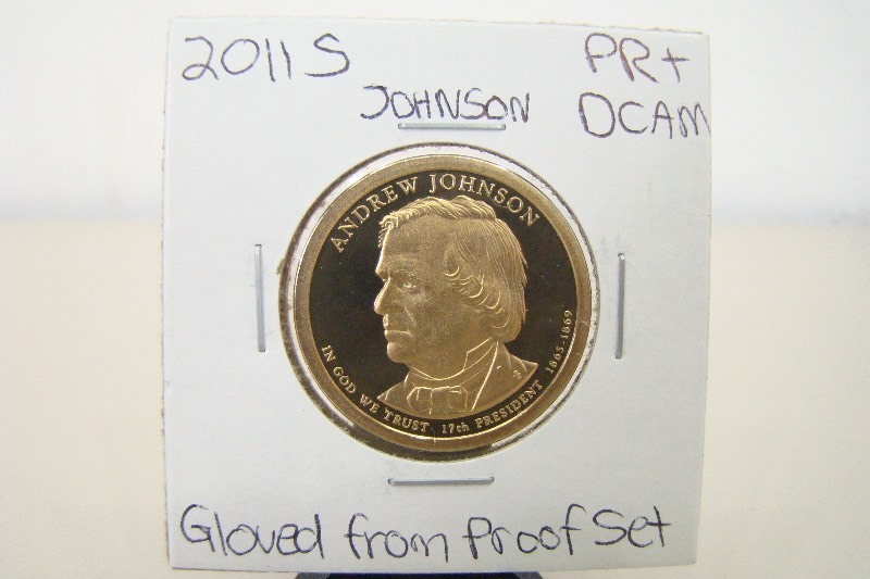 2011-S High Grade Andrew Johnson Dollar Proof