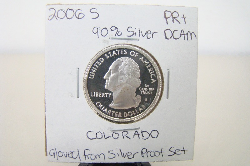 90% Silver 2006-S High Grade Colorado Proof State Quarter