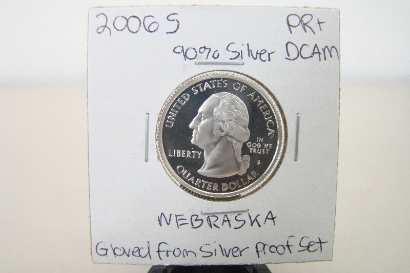90% Silver 2006-S High Grade Nebraska Proof State Quarter