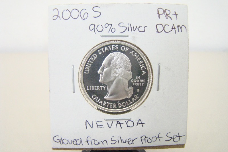 90% Silver 2006-S High Grade Nevada Proof State Quarter