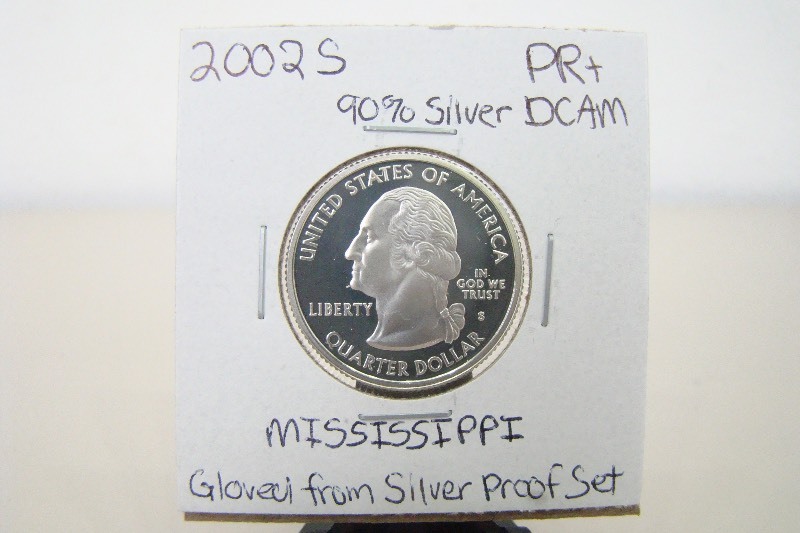 90% Silver 2002-S High Grade Mississippi Proof State Quarter
