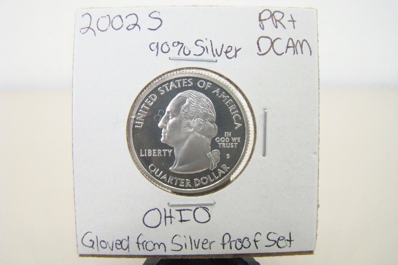 90% Silver 2002-S High Grade Ohio Proof State Quarter