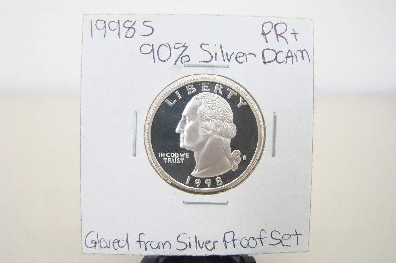 90% Silver 1998-S High Grade Proof Washington Quarter