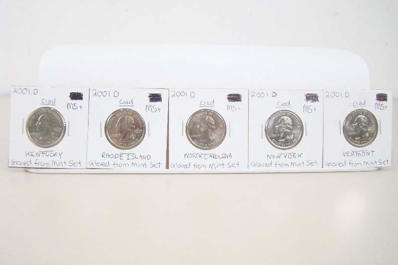 5 Clad 2001-D High Grade State Quarters