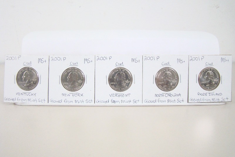 5 Clad 2001-P High Grade State Quarters