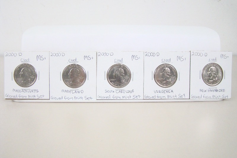 5 Clad 2000-D High Grade State Quarters