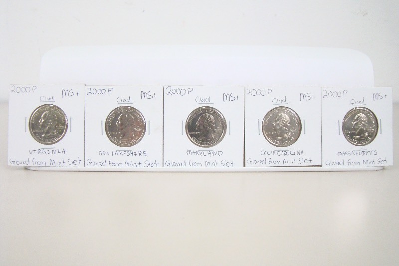 5 Clad 2000-P High Grade State Quarters