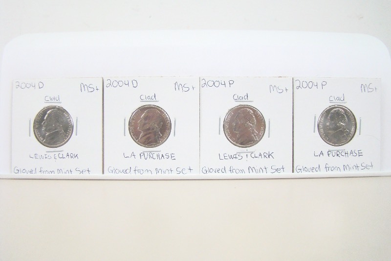 Clad 2004-P and D High Grade Jefferson Lewis Clark and Louisiana Purchase Nickels