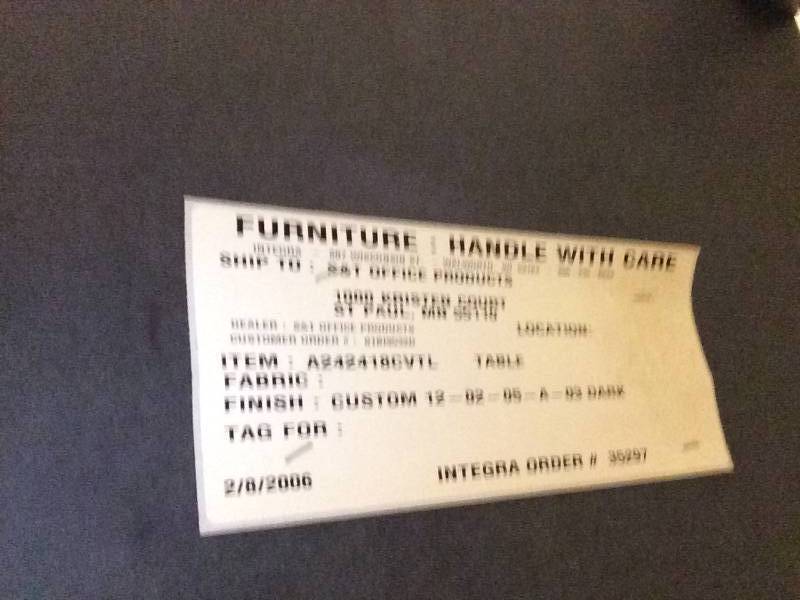 lot 5 image: MSRP $1300 Intregra Seating Co A-Table Custom Dark Hard Maple&nbsp24x24x18&nbspSquare End Table With Cove Edge & Taper Legs - Lifetime Warranty - Excellent Condition