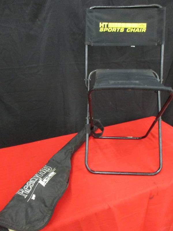 Ice Fisinging Pole Carrier and Foldable Chair
